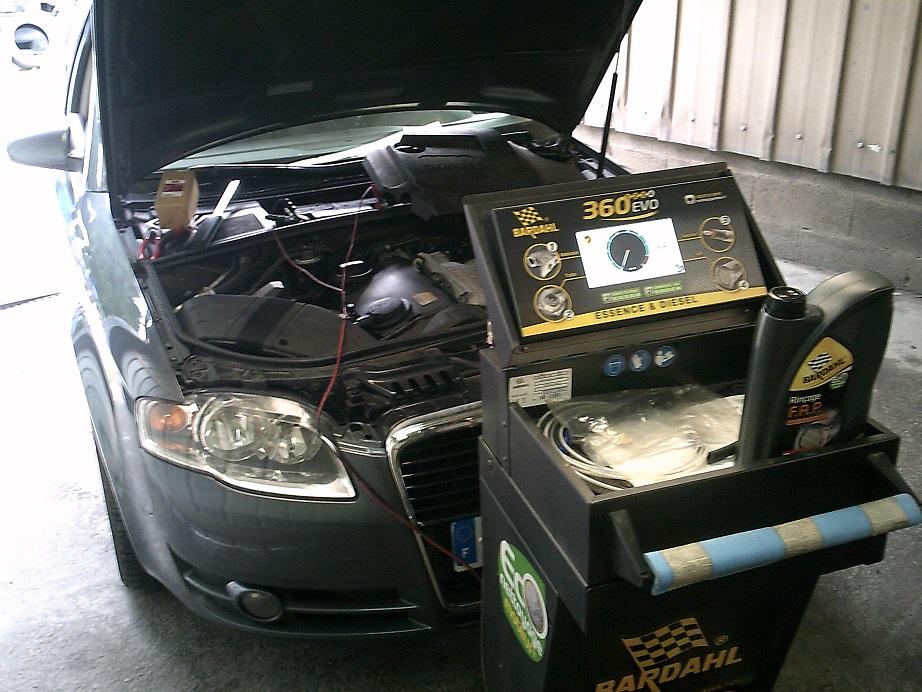 nettoyage du filtre � particule sur audi A4 Avant 2.0 tdi 170
